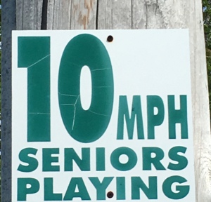 Seniors Playing sign